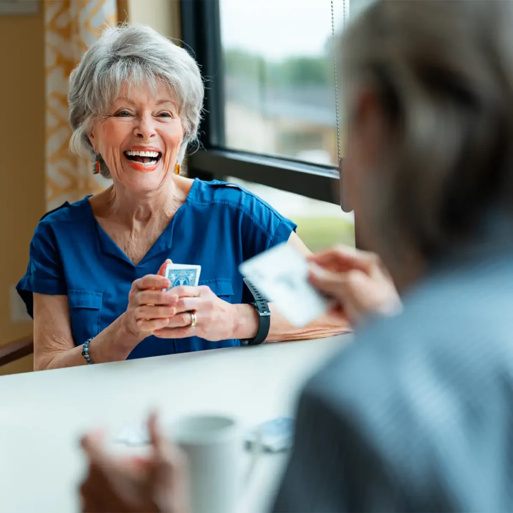 Outlook residents enjoy playing a game